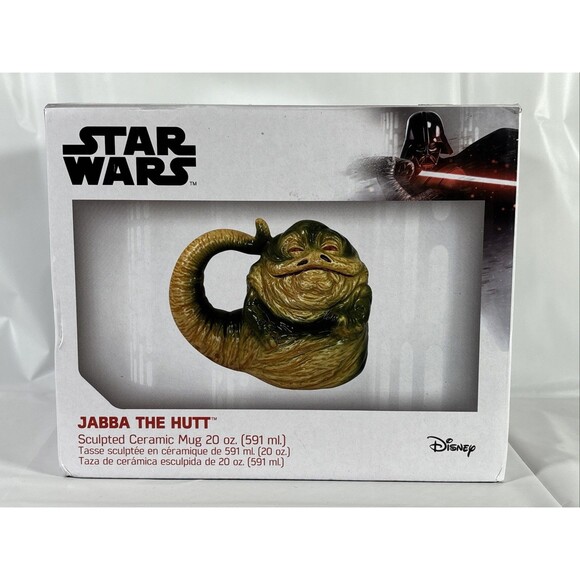 Star Wars Jabba The Hutt (20 oz) Sculpted Ceramic Coffee Mug Soup Cup Box Vandor - Picture 1 of 6